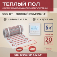 Мат для теплого пола Vimarr 6 м² 900 Вт с терморегулятором