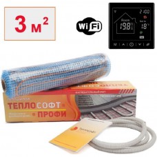 Мат для теплого пола Теплософт Профи 3м² с Wi Fi-терморегулятором